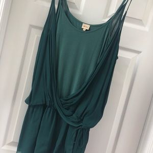 ella moss • extra long tank top in forest green